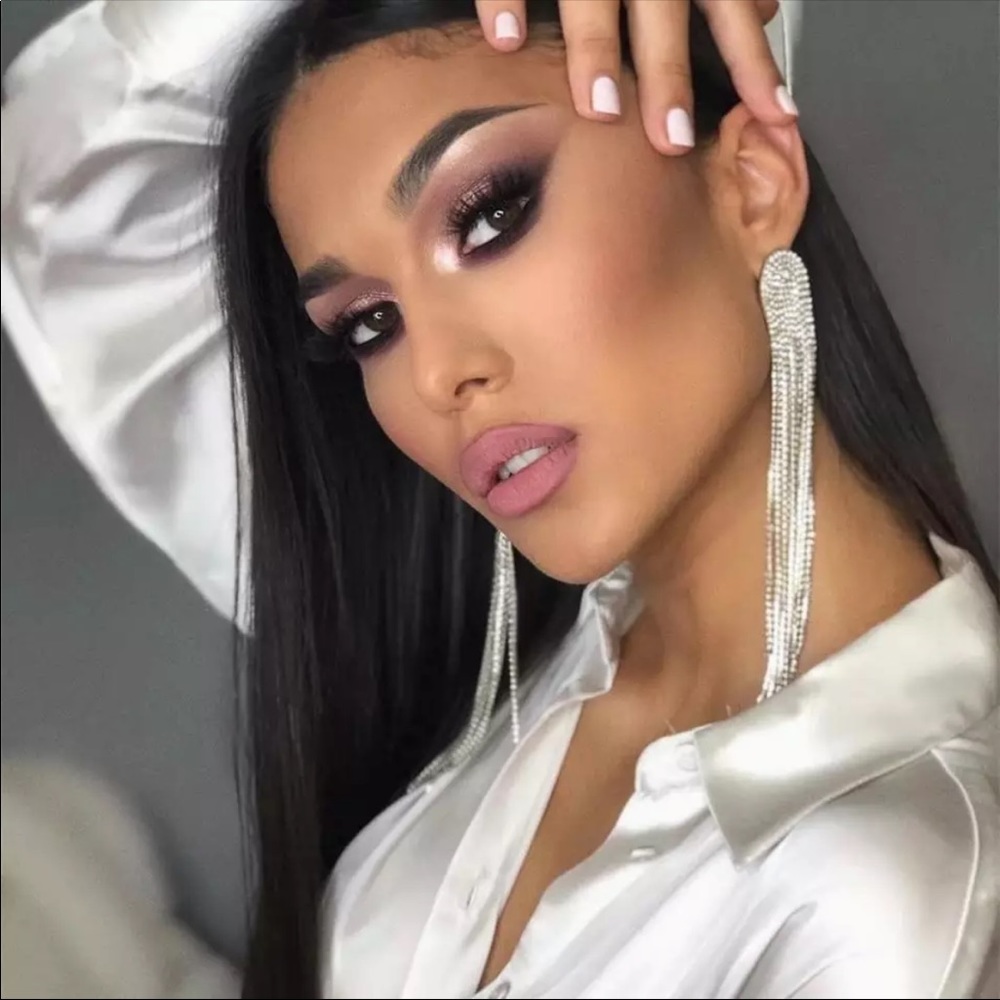 Rhinestone Long Dangling Earrings - image 3